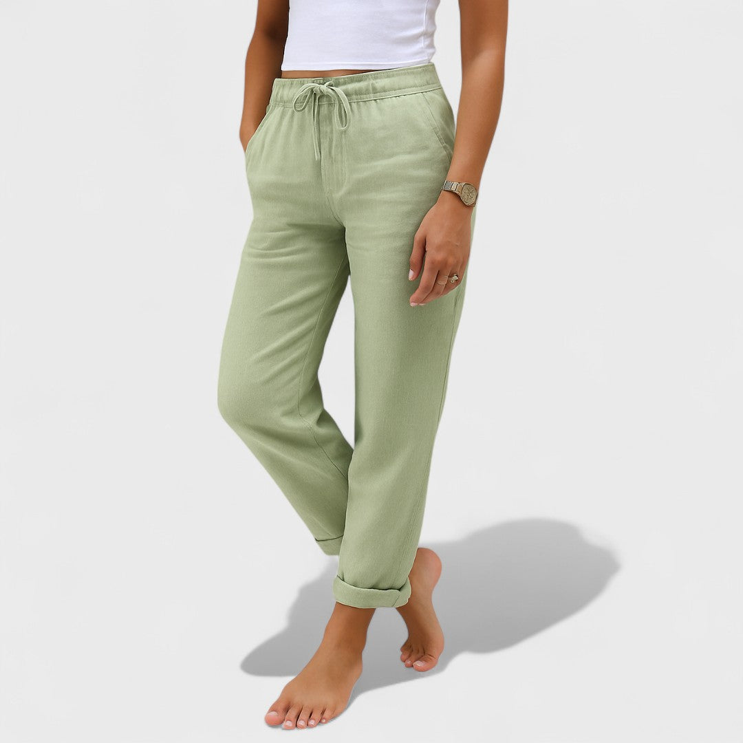 Klára - Elastīgas lina bikses