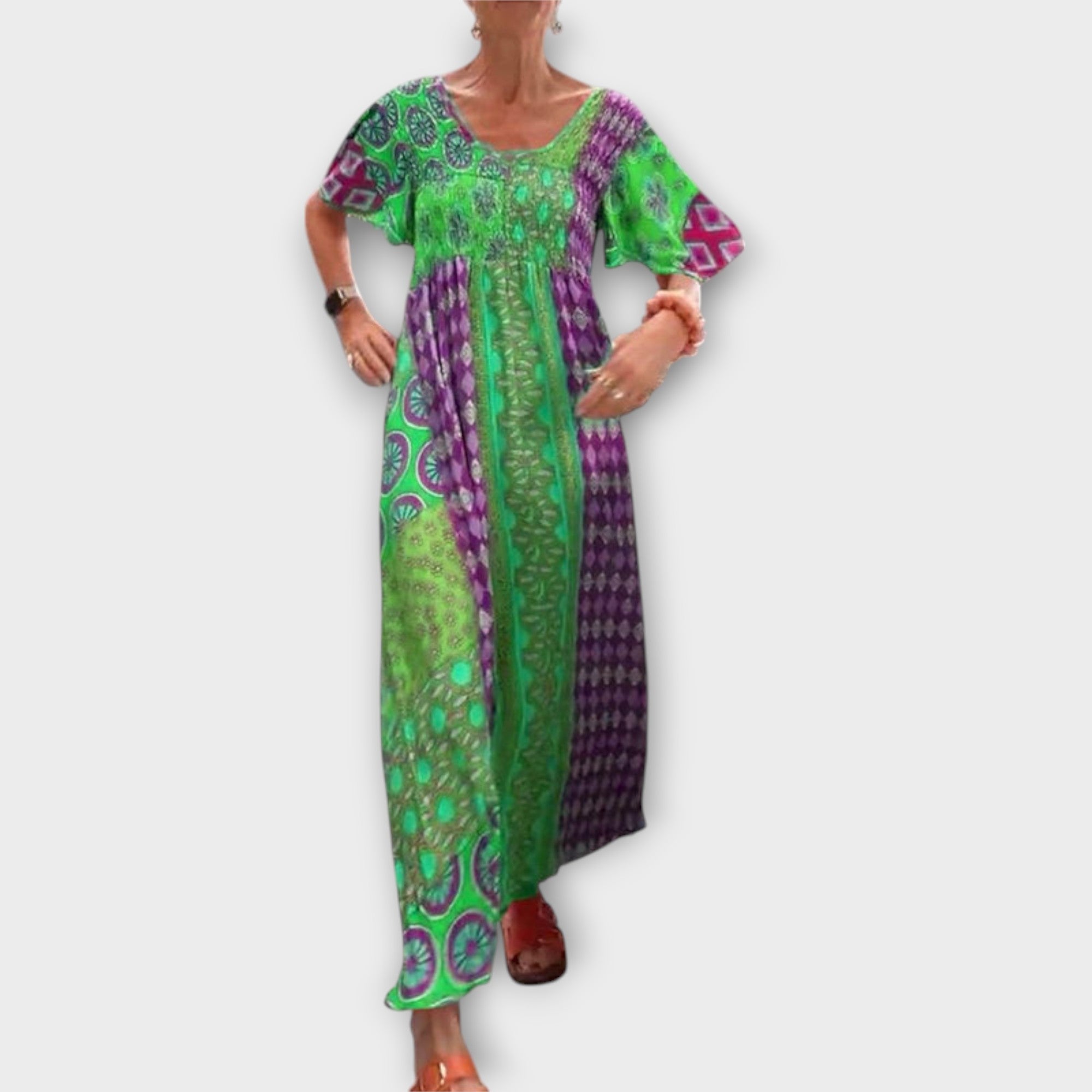 Melania - Boho Stila Kleitas ar Vibrējošām Krāsām