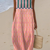 Lily™ | Midi Dress in Pastel Checkered Patterns