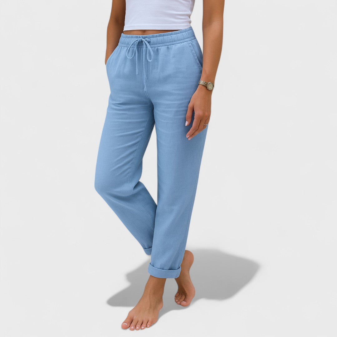 Klára - Elastīgas lina bikses