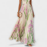 Ziedu raksta maxi šifona kleita