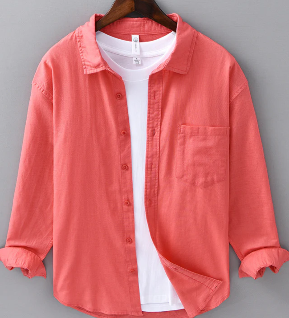 Lina Krekls Doha" может быть перефразировано как "Рубашка из льна Доха.