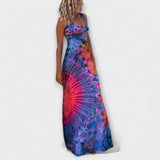 Ronja - La Bamba Maxi Kleita ar krāsainu tie-dye dizainu