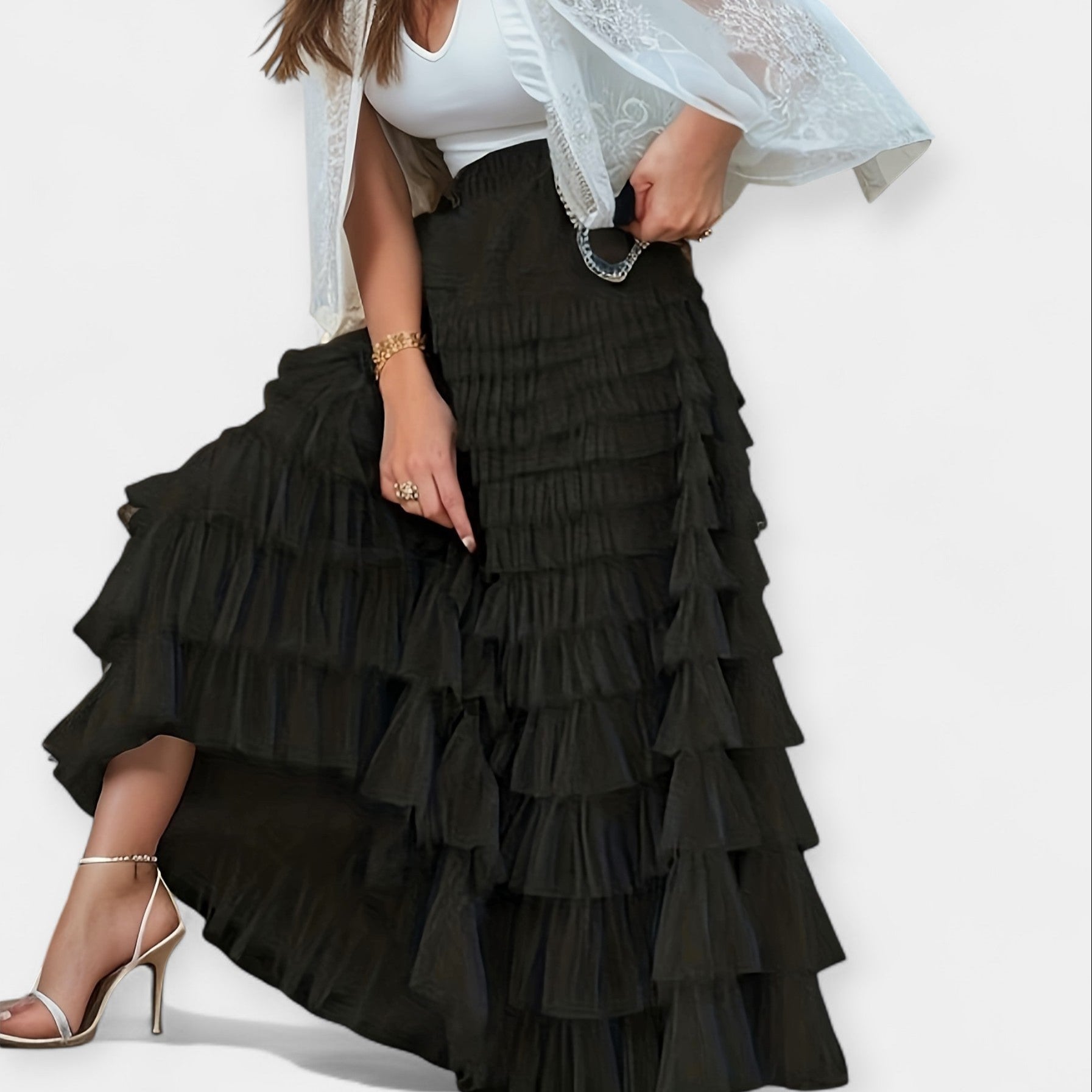Kristýna - Eleganti svārki ar dekoratīvu tilla akcentiem