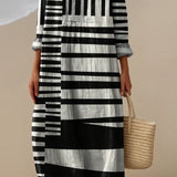 Elara™ | Maxi Monochrome Dress