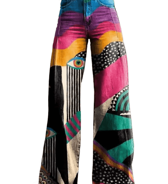Talia - Plati Bikses Boho Chic