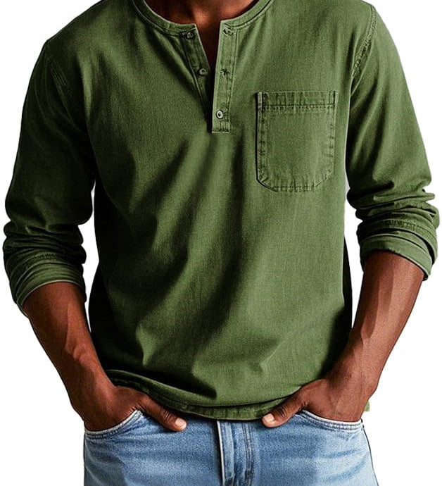 Frederico™ | Классическая винтажная футболка-поло с воротником на пуговицах