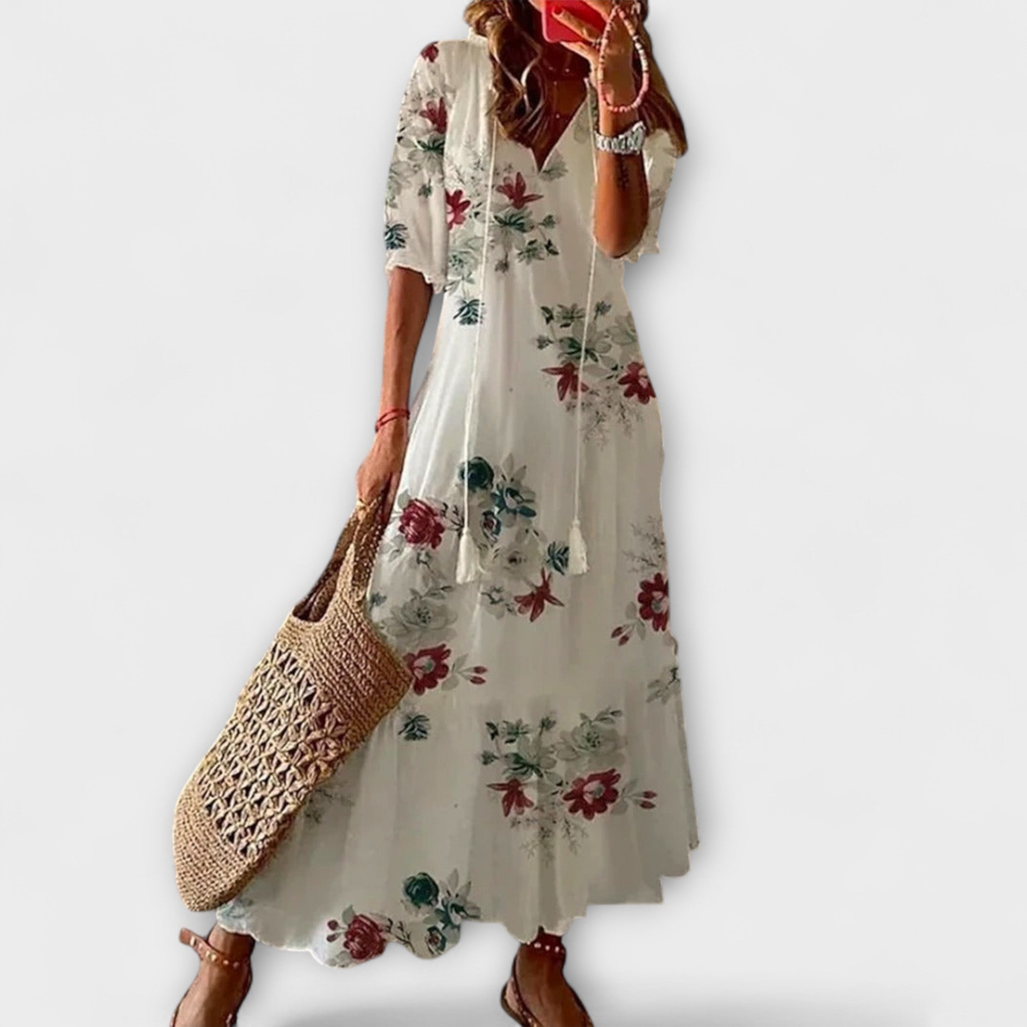 Anna – Boho Stila Vasaras Kleita Sievietēm ar Brīvu Siluetu