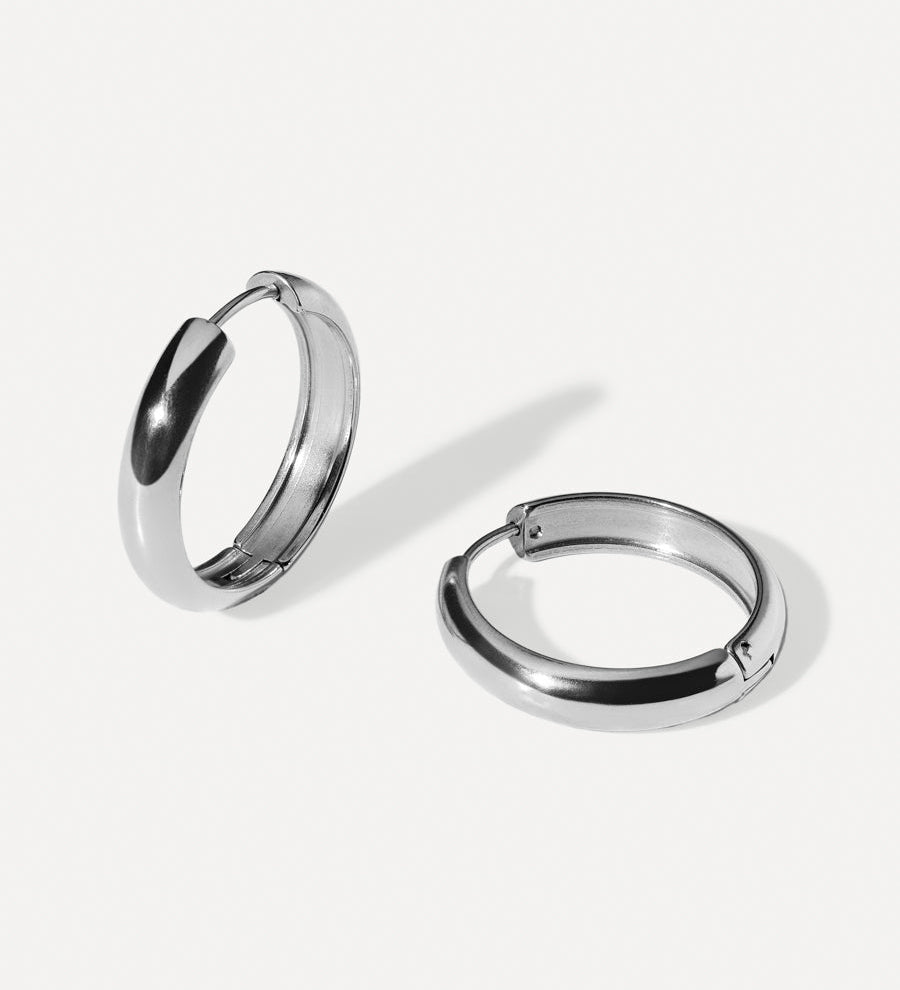 25mm Tīras Aplīša Lieli Auskari