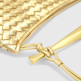 Gerda Woven Bag with Gold Handles