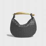 Gerda Woven Bag with Gold Handles