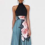 Natalie - Maxi Flower Dress with Silhouette