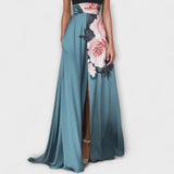 Natalie - Maxi Flower Dress with Silhouette