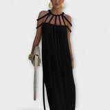 Briar - Maxi Chic Kleita ar Linu un Drāzētām Siksnām