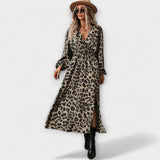 Natalie - Eleganta kleita ar leopardu rakstu