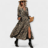 Natalie - Eleganta kleita ar leopardu rakstu