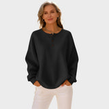 Mia - Komfortabla Henley T-krekls