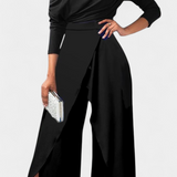 Brina Mono Long Tie Dye with Open Shoulders and Wide Legs with Slit