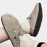 Aubree Unisex Suede Boots with Adjustable Buckle