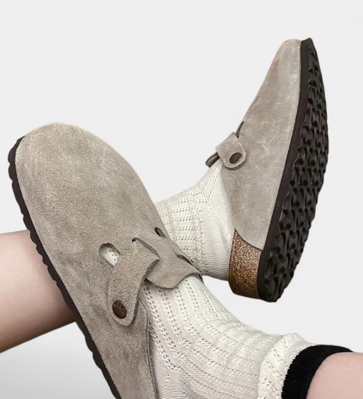 Aubree Unisex Suede Boots with Adjustable Buckle