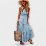 Lola - Maxi kleita ar boho stila mežģīnēm