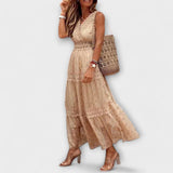 Lola - Maxi kleita ar boho stila mežģīnēm