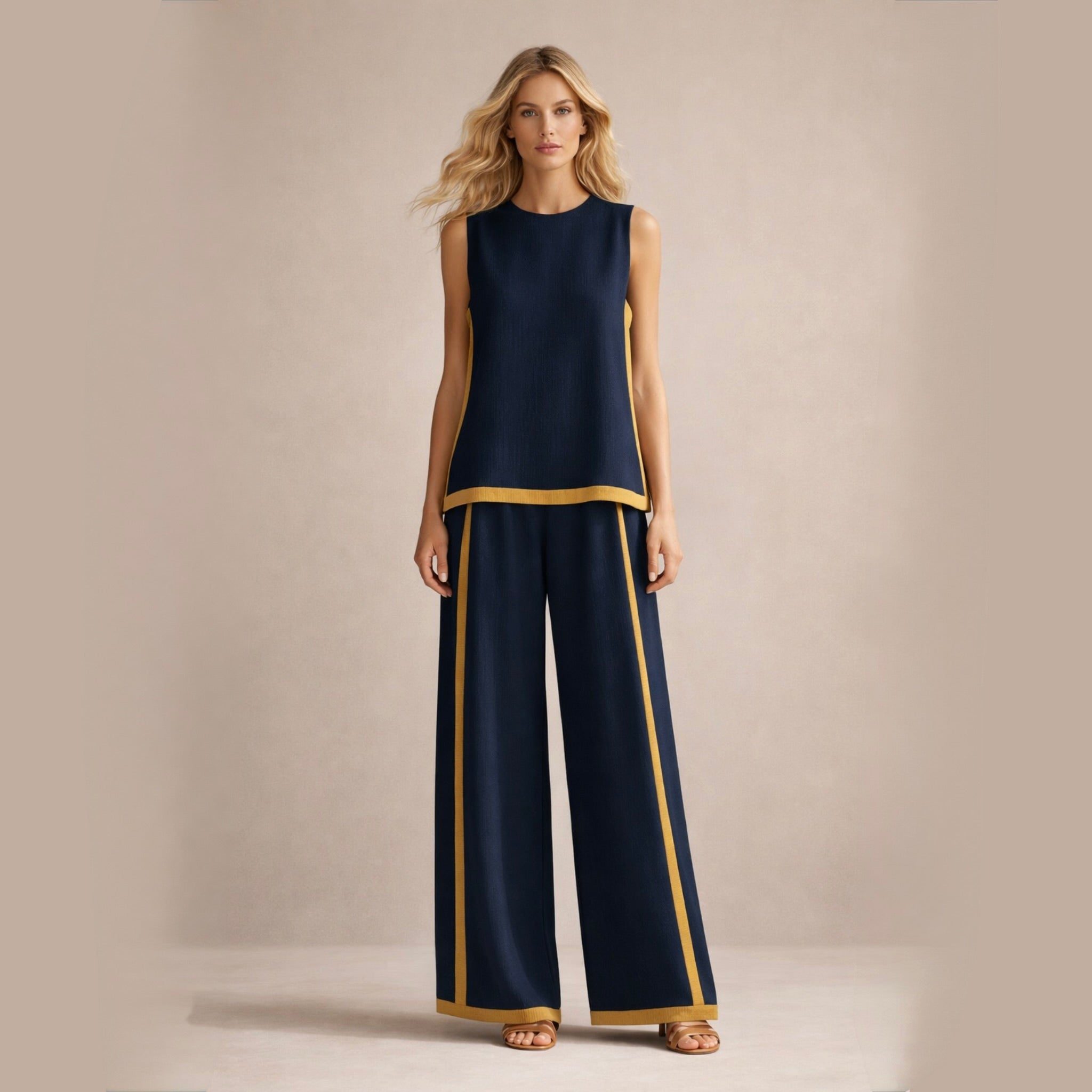 Sophie | Elegants Komplekts Ar Platām Biksēm