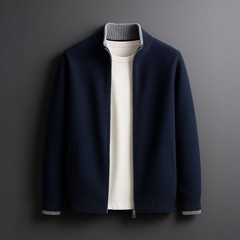 Harvey™ | Eleganti vilnas džemperis ar rāvējslēdzēju